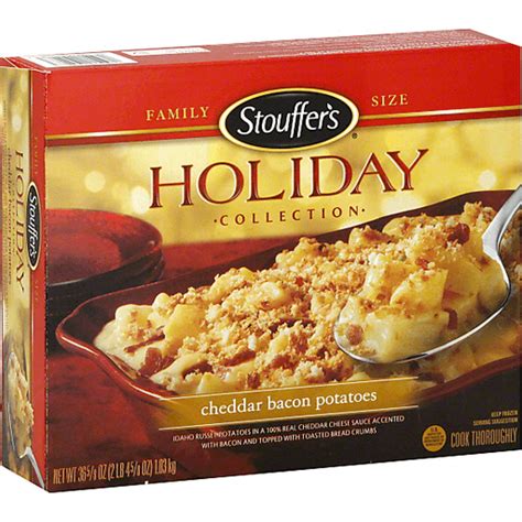 Stouffers sides - Stouffer’s Potatoes Au Gratin 4 x 76 ounces Tray. View details View details. 12 of 34 results. ‹ Previous page. Next page ›. 1. 2. 3. Real food crafted from real ingredients is at the heart of the Stouffer’s scratch-made taste.